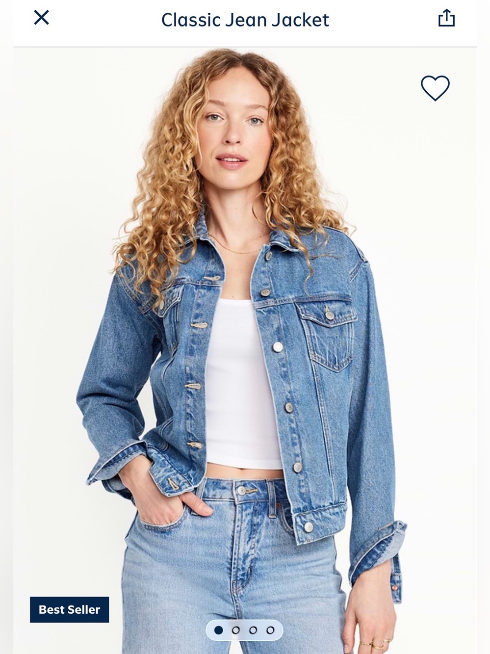Old Navy Classic Denim Jean Jacket - Medium Wash